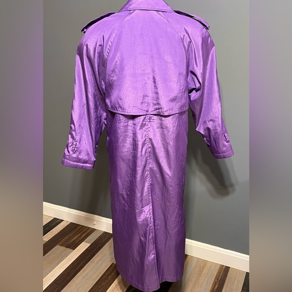 Cyclone vintage metallic purple size 4 trench raincoat - Picture 5 of 15